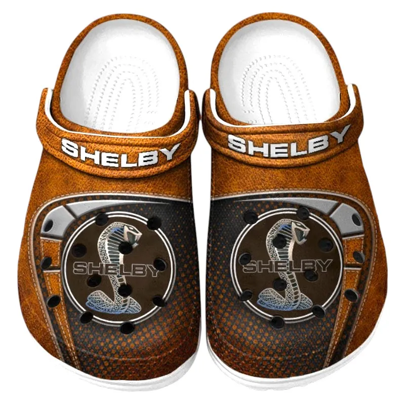 Trendy Performance Coupe Themed Clog, Full Print Lightweight Footwear for Fans of Automotive Style CAR177 - Orange