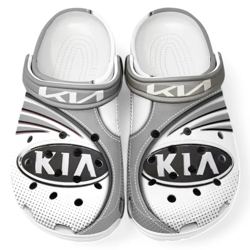 Trendy Practical Crossover Themed Clog, Full Print Lightweight Footwear for Fans of Automotive Style CAR181 - Gray