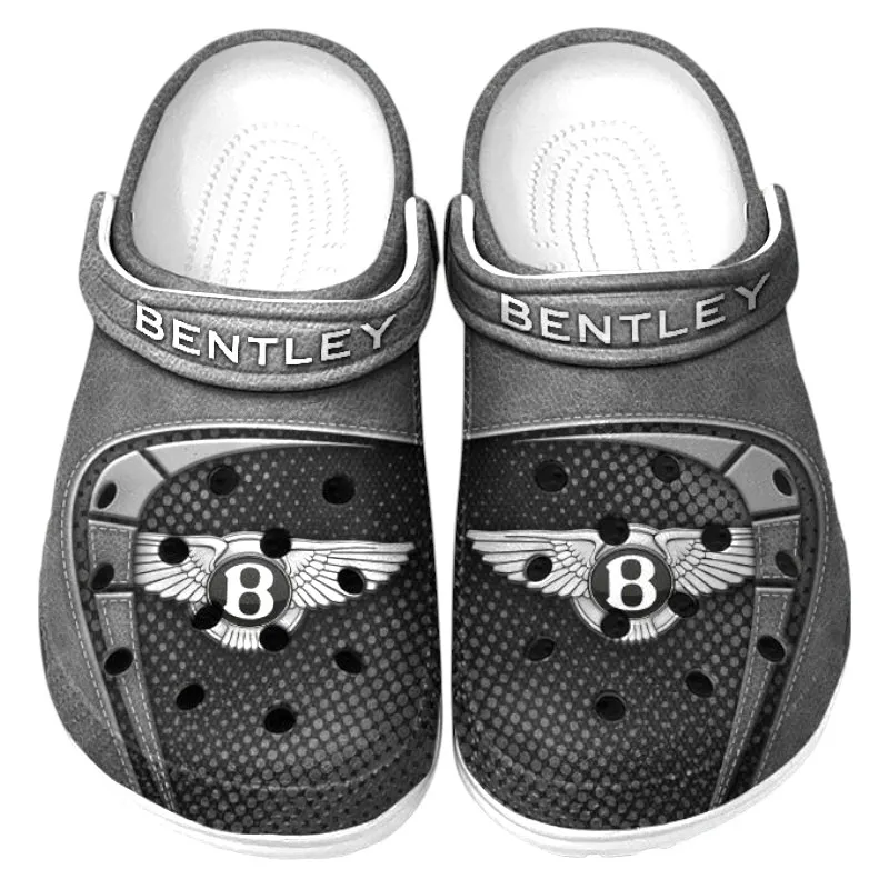 Trendy Prestige Automobile Themed Clog, Full Print Lightweight Footwear for Fans of Automotive Style CAR177 - Gray