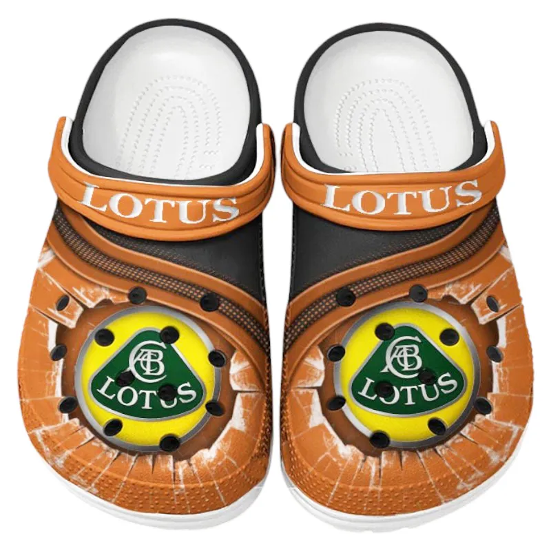 Trendy Racing-Inspired Car Themed Clog, Full Print Lightweight Footwear for Fans of Automotive Style CAR188 - Orange