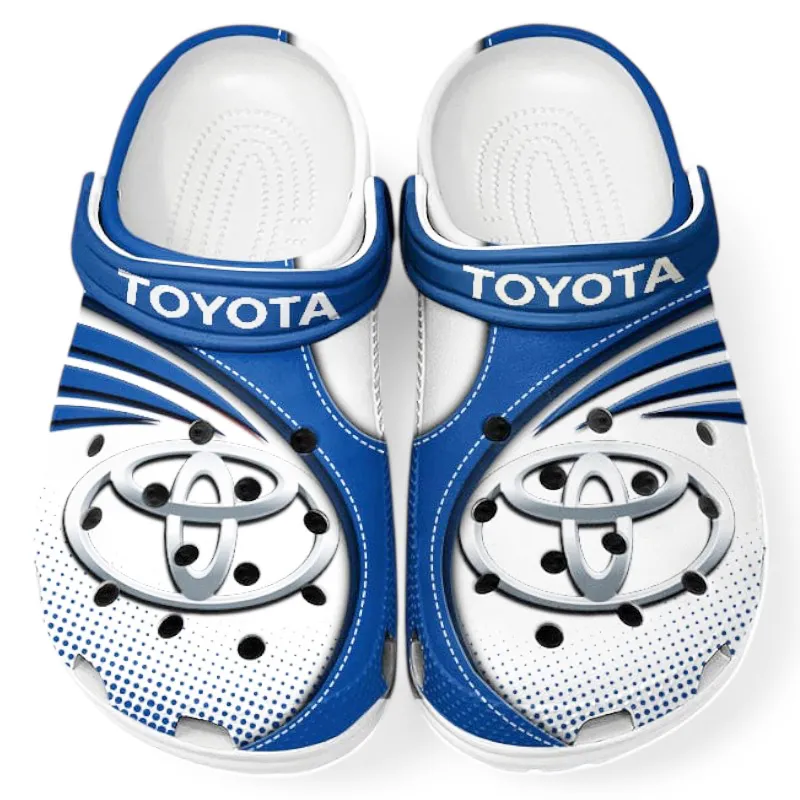 Trendy Sedan Themed Clog, Full Print Lightweight Footwear for Fans of Automotive Style CAR181 - Blue