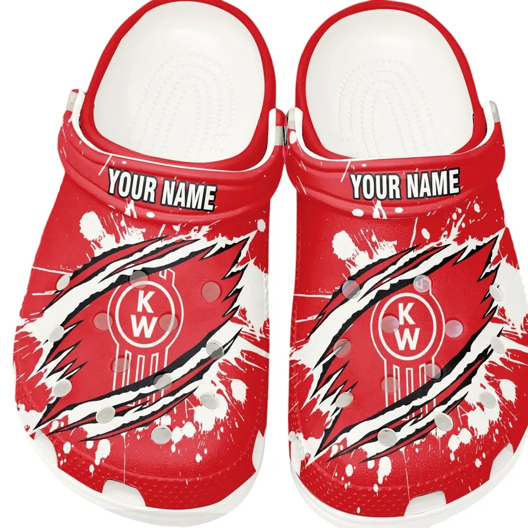 Trendy Sturdy Semi Themed Clog, Full Print Lightweight Footwear for Fans of Automotive Style CAR153 - White