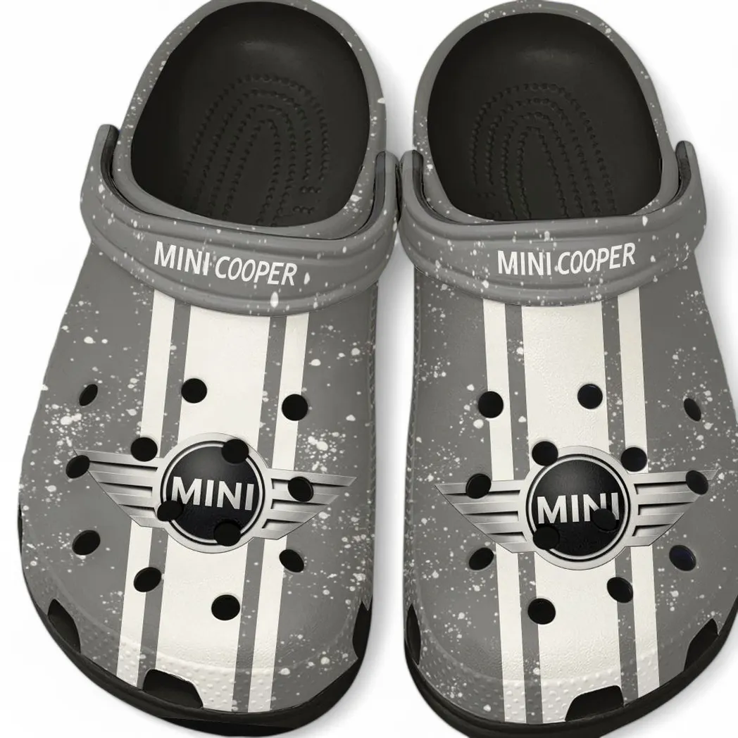 Trendy Stylish Urban Car Themed Clog, Full Print Lightweight Footwear for Fans of Automotive Style CAR620 - Black