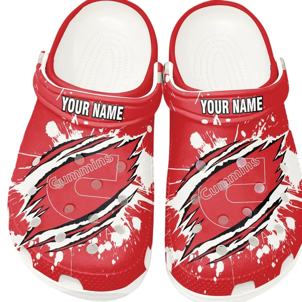 Trendy TorqueMaster Power Themed Clog, Full Print Lightweight Footwear for Fans of Automotive Style CAR153 - White
