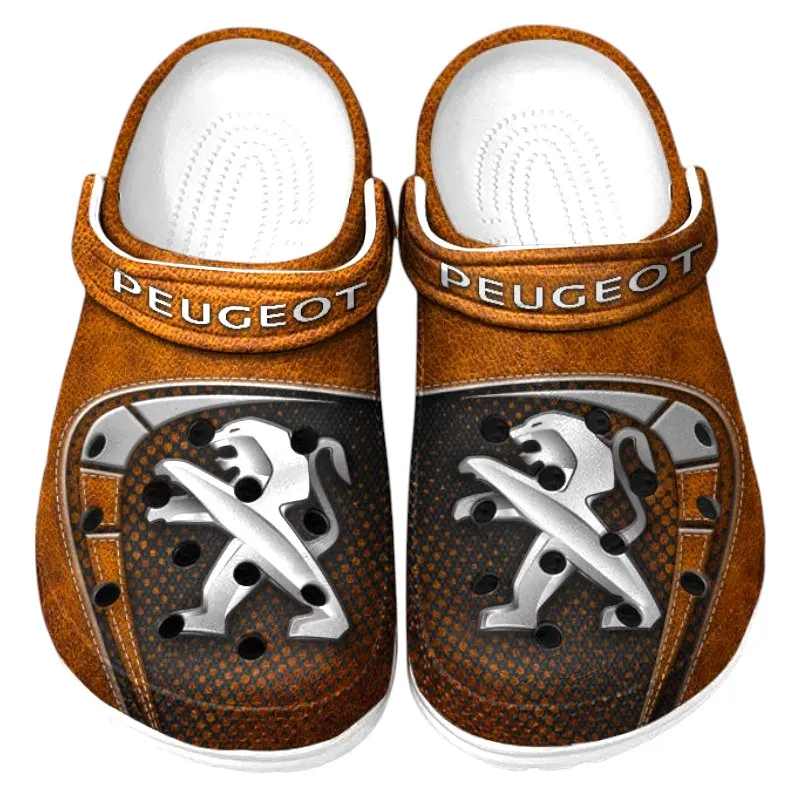 Trendy Urban Ride Themed Clog, Full Print Lightweight Footwear for Fans of Automotive Style CAR177 - Orange