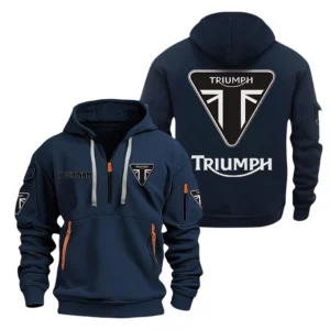 Urban Explorer Bike Hoodie Half Zipper, All Over Print Hoodie Gift For Urban Explorer Bike Enthusiasts CAR200 - Navy