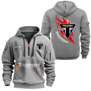 Hoodie Half Zipper Exclusive Logo Gift For Retro Racer Enthusiasts CAR170 - Gray