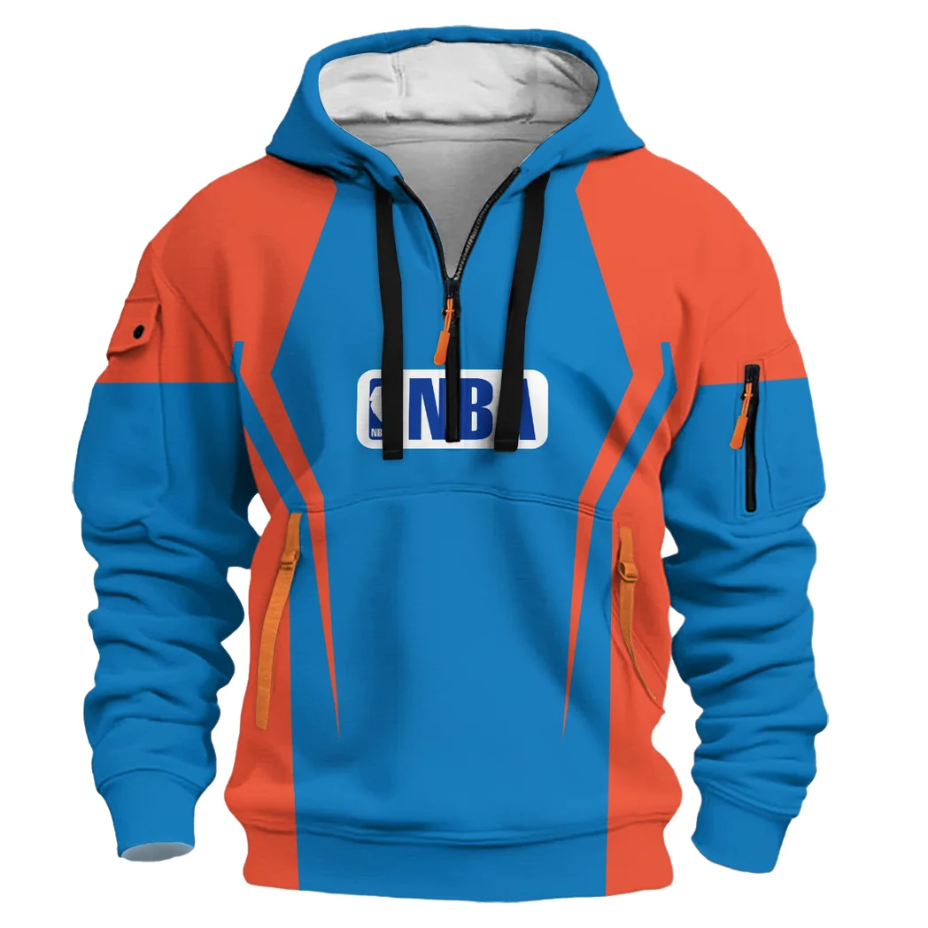 True Basketball Lifestyle Hoodie Half Zip 3D, Game Ready Half-Zip Hoodie HVN1274 - Image 2