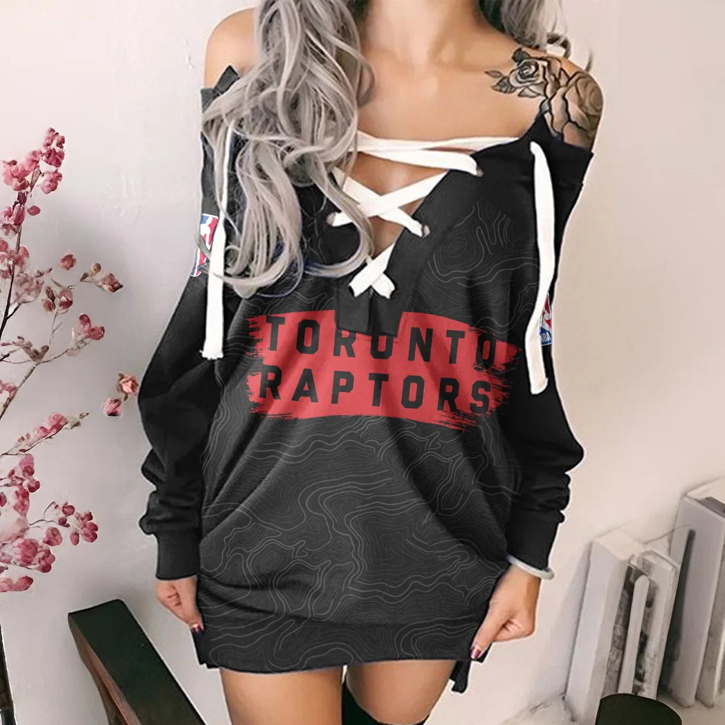 True Fan Spirit Lace-Up Sweatshirt For Women, Trendy Lace-Up Jumper HVN1276
