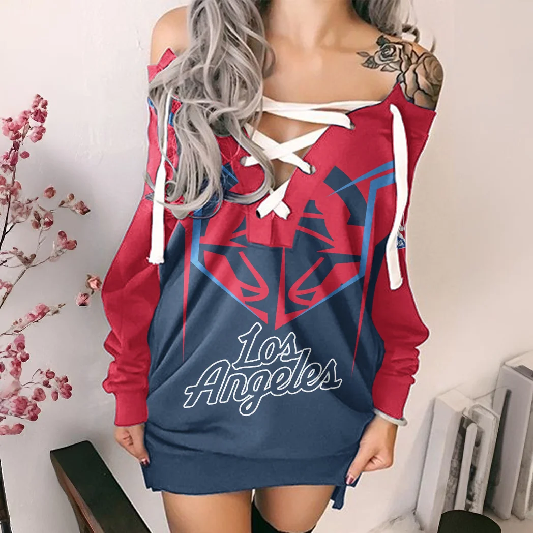 True Slam Culture Lace-Up Sweatshirt For Women, Modern Lace-Up Tunic HVN1279
