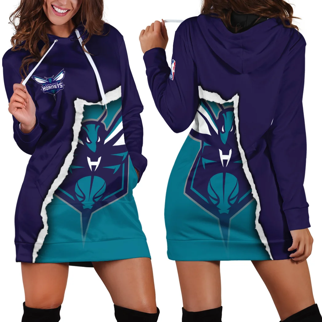 True Slam Supporters Hoodie Dress For Women, Casual Women's Hoodie Dress HVN1273