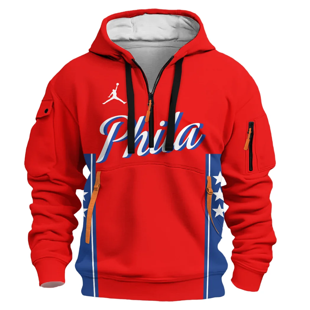 True Supporter Lifestyle Hoodie Half Zip 3D, Modern Sport Hoodie HVN1277 - Image 2