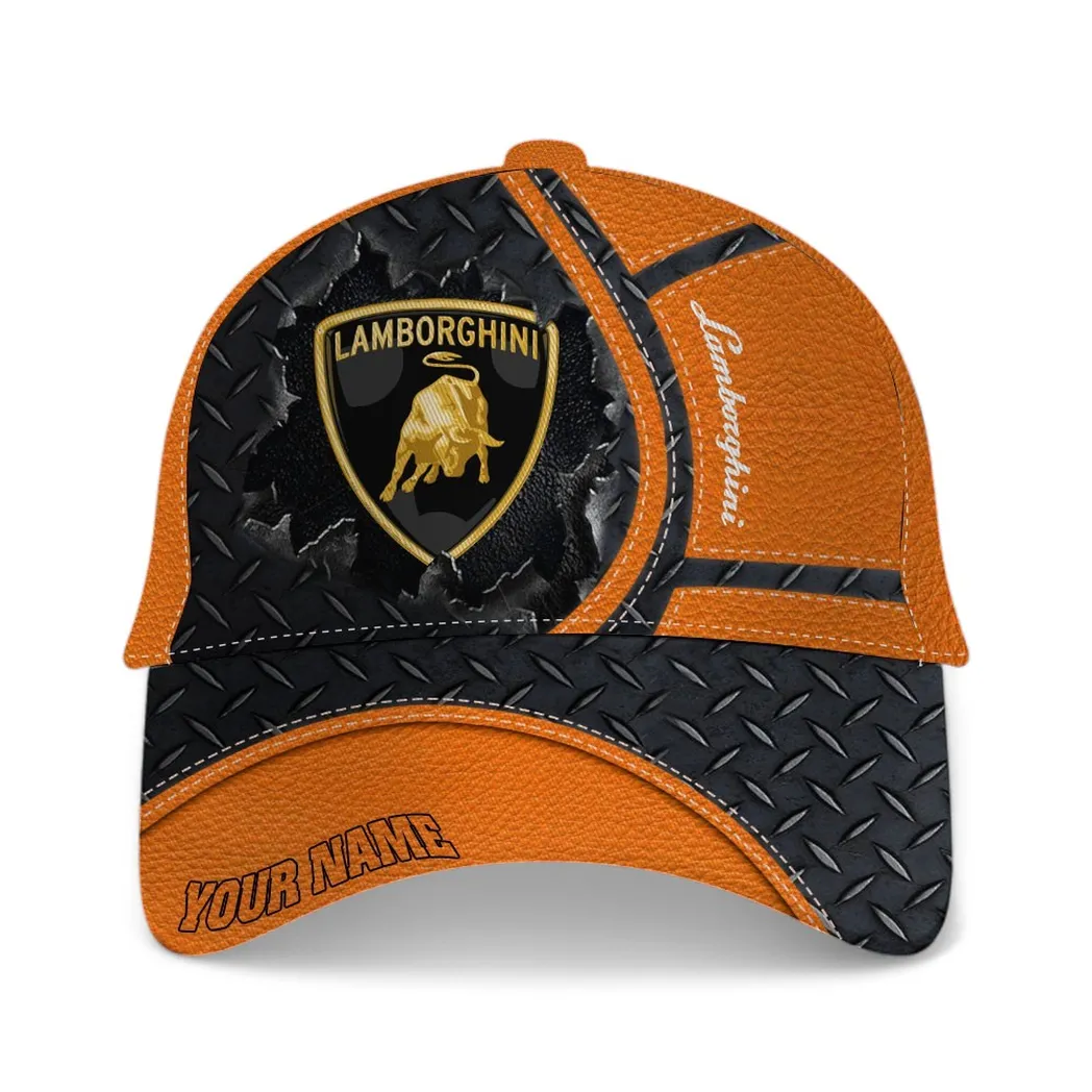 Two-Door Sports Coupe Classic Cap, Driver’s Club Baseball Cap For Auto Fans CAR490 - Orange