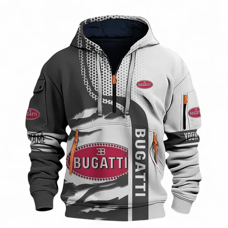 Ultra-Luxury Sports Car Hoodie Half Zip 3D, Casual Comfort Hoodie For Car Lovers CAR396 - Black