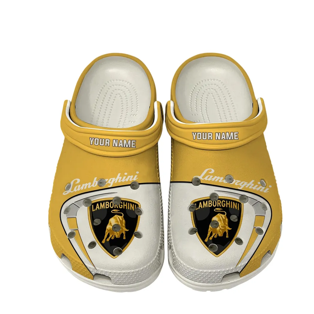 Ultra-Performance Car Lover’s All Over Print Clog, Slip-On Shoes for Daily Comfort and Garage Style CAR168 - White
