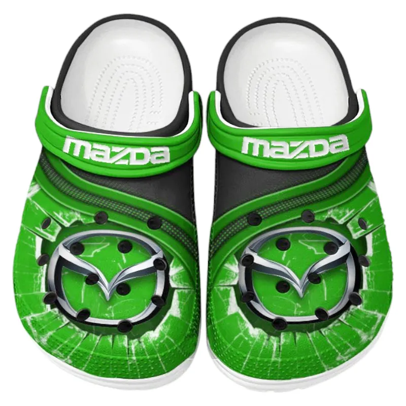 Urban Auto Lover’s All Over Print Clog, Slip-On Shoes for Daily Comfort and Garage Style CAR188 - Green