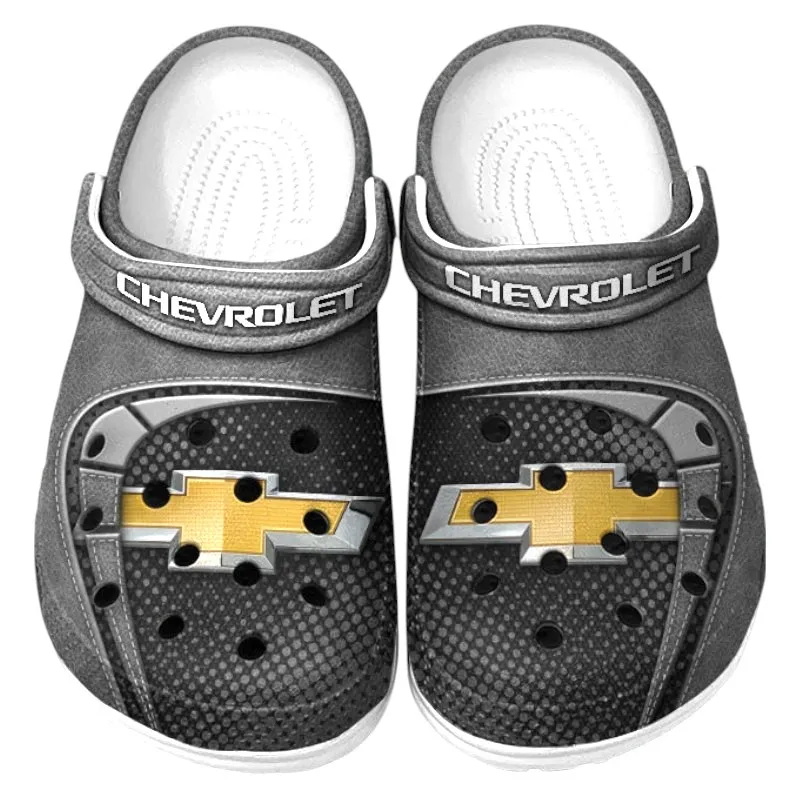Urban Commuter Car Culture Clog, Stylish All Over Print Lightweight Shoes for Auto Fans and Streetwear Style CAR177 - Gray