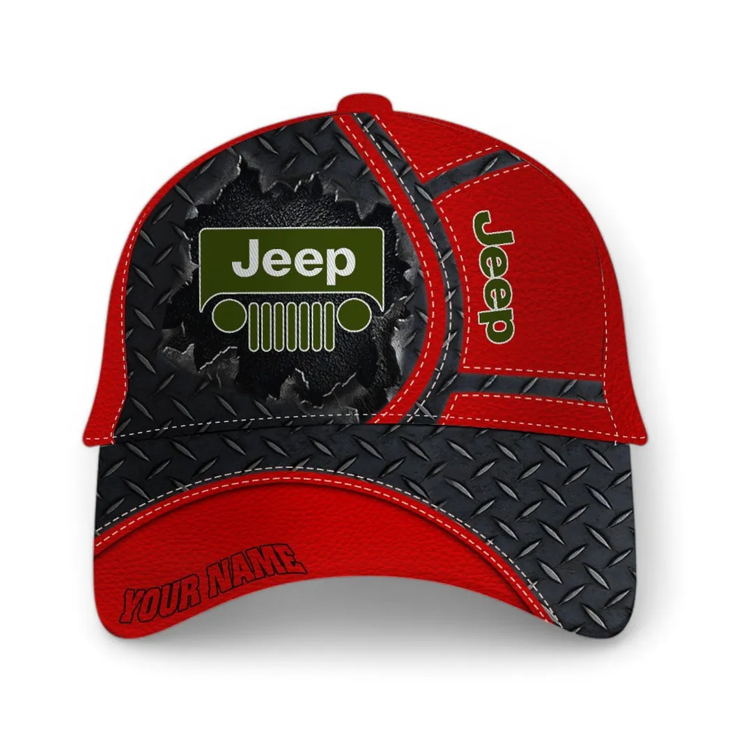 Utility 4x4 Manufacturer Classic Cap, Engine Vibe Baseball Cap For Auto Collectors CAR490 - Red
