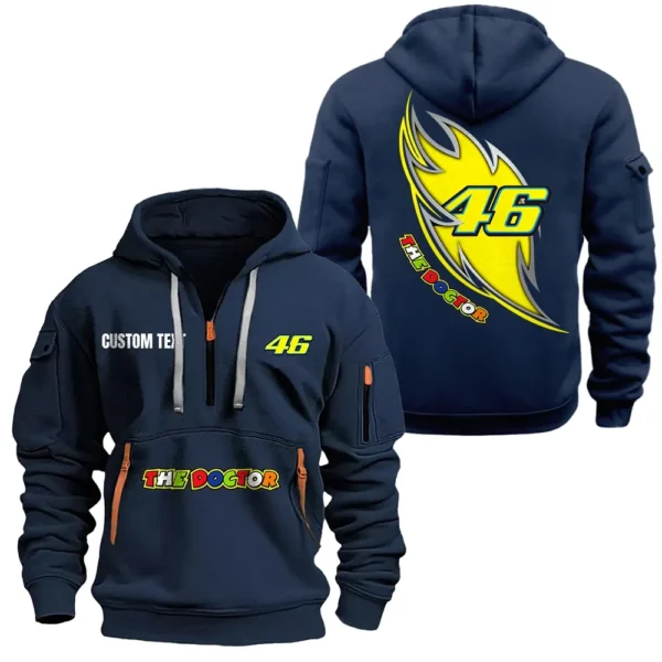 Speed Master Hoodie Half Zipper, All Over Print Hoodie Gift For Speed Master Enthusiasts CAR170 - Navy