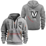 Robust Tillage Tractor Hoodie Half Zipper, All Over Print Hoodie Gift For Robust Tillage Tractor Enthusiasts CAR170 - Gray