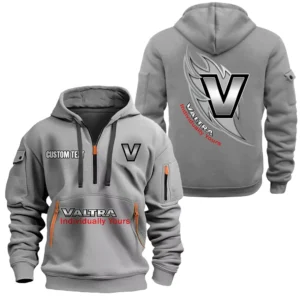 Robust Tillage Tractor Hoodie Half Zipper, All Over Print Hoodie Gift For Robust Tillage Tractor Enthusiasts CAR170 - Gray