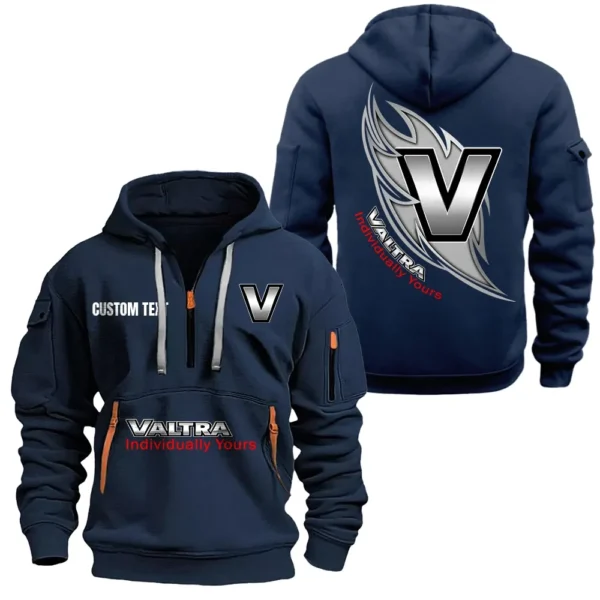 Hoodie Half Zipper Exclusive Logo Gift For Advanced Tractor Enthusiasts CAR170 - Navy