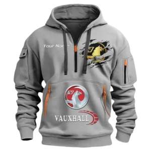 Hoodie Half Zipper Exclusive Logo Gift For Affordable Ride Enthusiasts CAR113 - Gray