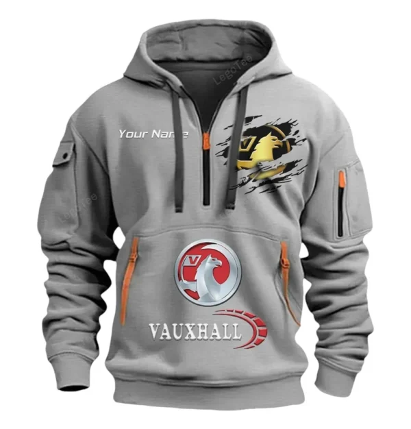 Hoodie Half Zipper Exclusive Logo Gift For Affordable Ride Enthusiasts CAR113 - Gray
