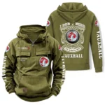 Everyday Sedan Tactical Quarter Zip Hoodie, Exclusive Logo Hoodie For Car Enthusiasts CAR106 - Army Green