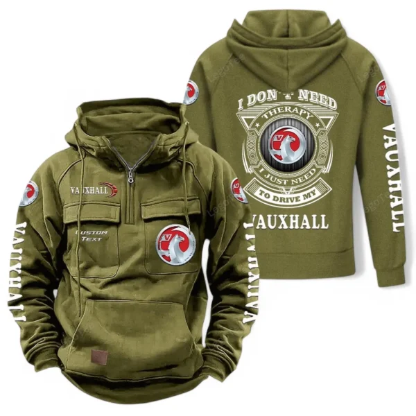 Everyday Sedan Tactical Quarter Zip Hoodie, Exclusive Logo Hoodie For Car Enthusiasts CAR106 - Army Green
