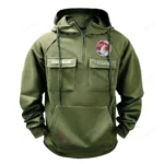 Passenger Vehicle Tactical Quarter Zip Hoodie, Exclusive Logo Hoodie For Car Enthusiasts CAR109 - Army Green