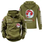 Urban Vehicle Tactical Quarter Zip Hoodie, Exclusive Logo Hoodie For Car Enthusiasts CAR960 - Army Green