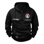 Everyday Auto Tactical Quarter Zip Hoodie, Exclusive Logo Hoodie For Car Enthusiasts CAR109 - Black
