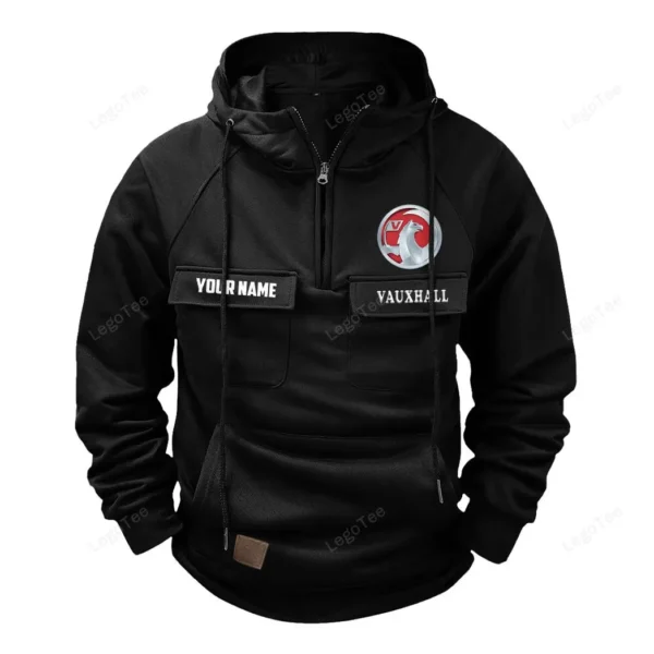 Everyday Auto Tactical Quarter Zip Hoodie, Exclusive Logo Hoodie For Car Enthusiasts CAR109 - Black