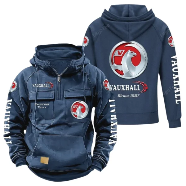 Affordable Ride Tactical Quarter Zip Hoodie, Exclusive Logo Hoodie For Car Enthusiasts CAR960 - Dark Blue