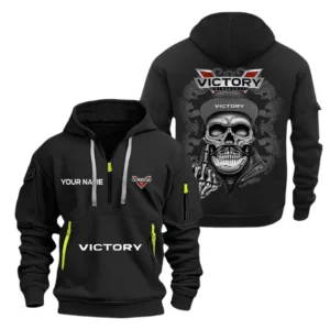 Hoodie Half Zipper Exclusive Logo Gift For Track Hunter Enthusiasts CAR166 - Black