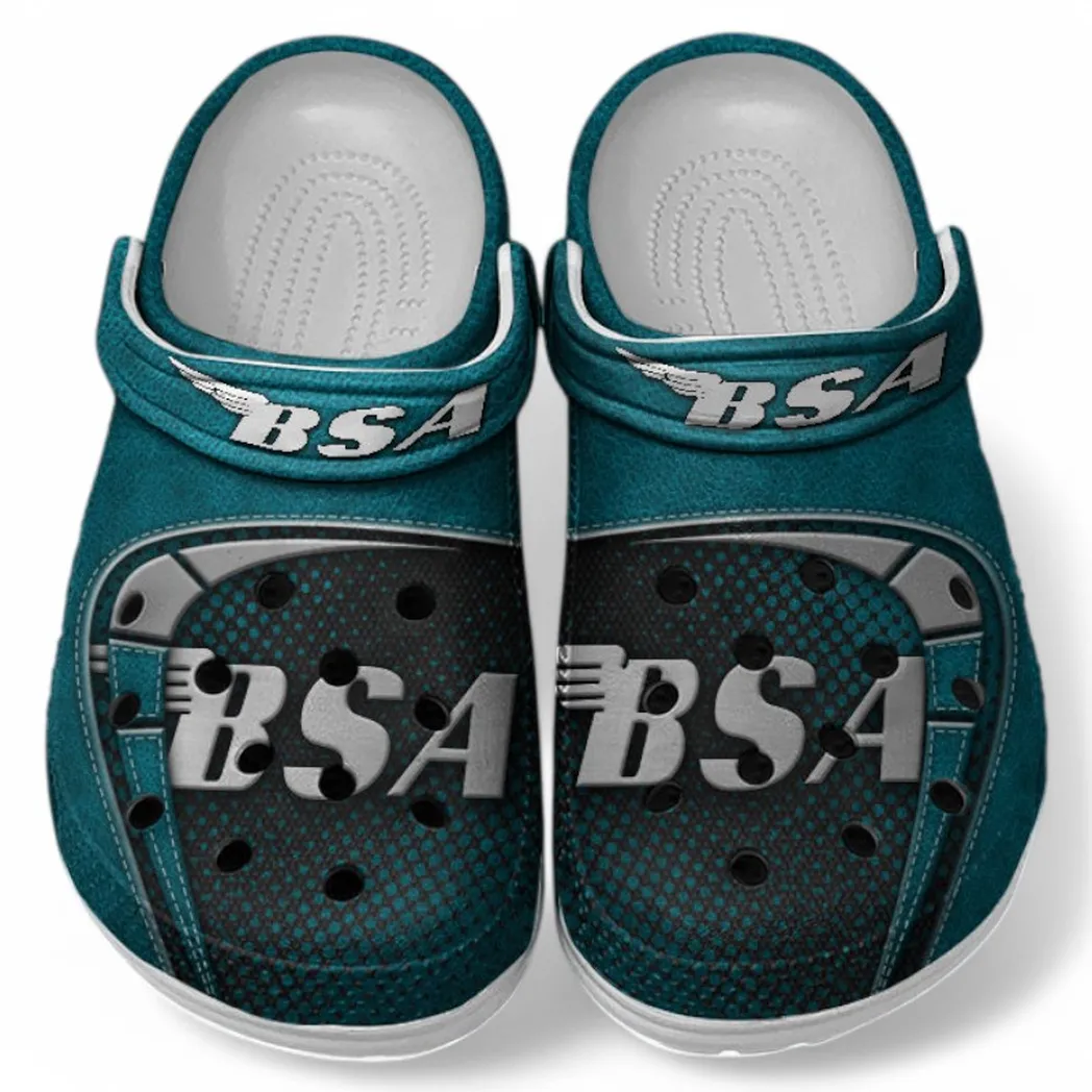 Vintage Bike Lover’s All Over Print Clog, Slip-On Shoes for Daily Comfort and Garage Style CAR183 - Cyan