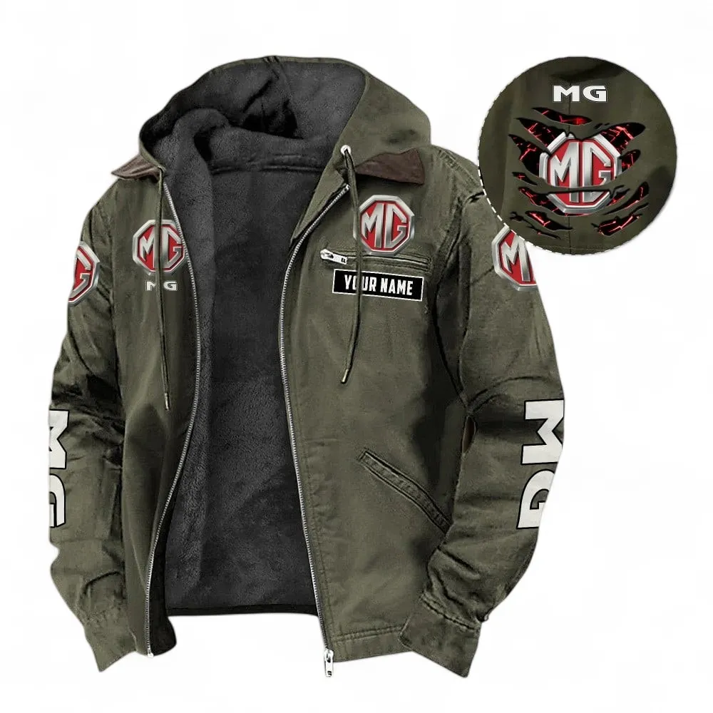 Vintage Sports Auto Hooded And Flannel Hoodie, Streetwear Casual Outfit For Car Lovers CAR391 - Green