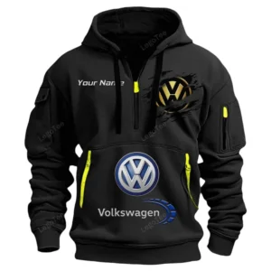 Hoodie Half Zipper Exclusive Logo Gift For Compact Vehicle Enthusiasts CAR113 - Black