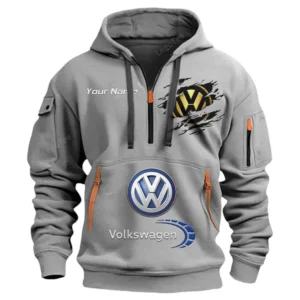 Hoodie Half Zipper Exclusive Logo Gift For Compact Vehicle Enthusiasts CAR113 - Gray