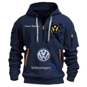 Hoodie Half Zipper Exclusive Logo Gift For Compact Vehicle Enthusiasts CAR113 - Navy