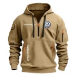 Hoodie Half Zipper Exclusive Logo Gift For Compact Vehicle Enthusiasts CAR112 - Khaki