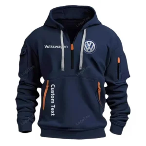 Exclusive Logo Hoodie Half Zipper For Compact Vehicle Enthusiasts, Gift For Compact Vehicle Fans CAR112 - Navy