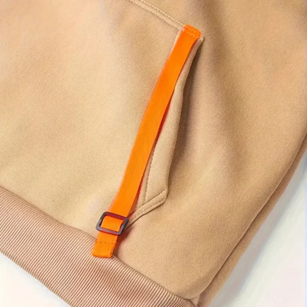 Hoodie Half Zipper Exclusive Logo Gift For Compact Vehicle Enthusiasts CAR200 - Khaki - Image 2