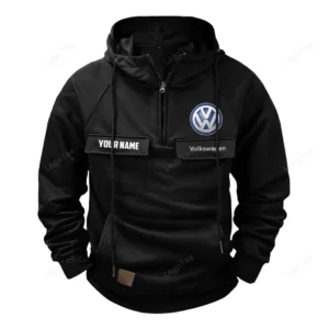 Small SUV Tactical Quarter Zip Hoodie, Exclusive Logo Hoodie For Car Enthusiasts CAR109 - Black