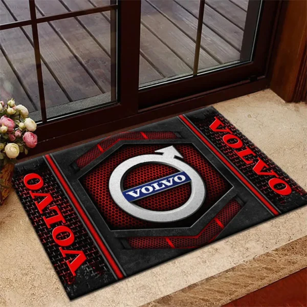 Premium European Ride Doormat, All Over Print Doormat For Car Owners CAR135 - Red