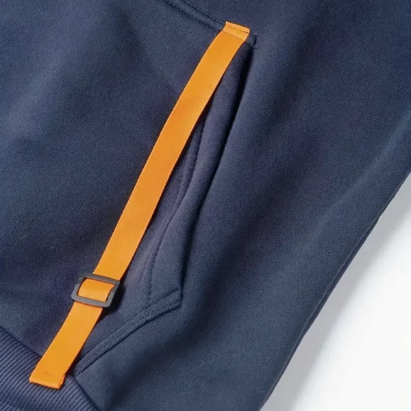 Hoodie Half Zipper Exclusive Logo Gift For European Luxury Car Enthusiasts CAR200 - Navy - Image 2