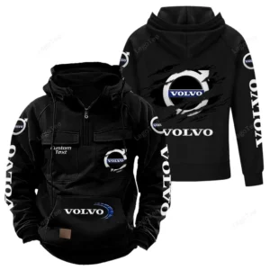Global Automobile Company Tactical Quarter Zip Hoodie, Exclusive Logo Hoodie For Car Enthusiasts CAR122 - Black