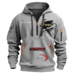 Hoodie Half Zipper Exclusive Logo Gift For Off-Road Bike Enthusiasts CAR113 - Gray