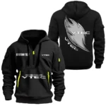 Street Racer Hoodie Half Zipper, All Over Print Hoodie Gift For Street Racer Enthusiasts CAR170 - Black